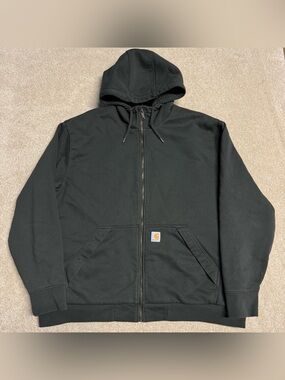Carhartt Rain Defender Sherpa Lined Full Zip Hoodie Sweatshirt Mens 2XL Relaxed